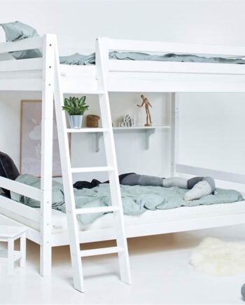 Hoppekids Eco Luxury Høj Køjeseng Med Skrå Stige 120   200 Cm  : Erling Christensen Møbler