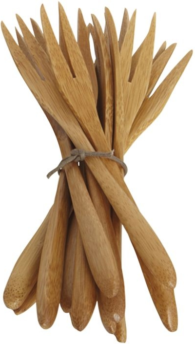 House Doctor Bamboo Gaffelsæt 12 Stk 100  Bambus 14 Cm Natur