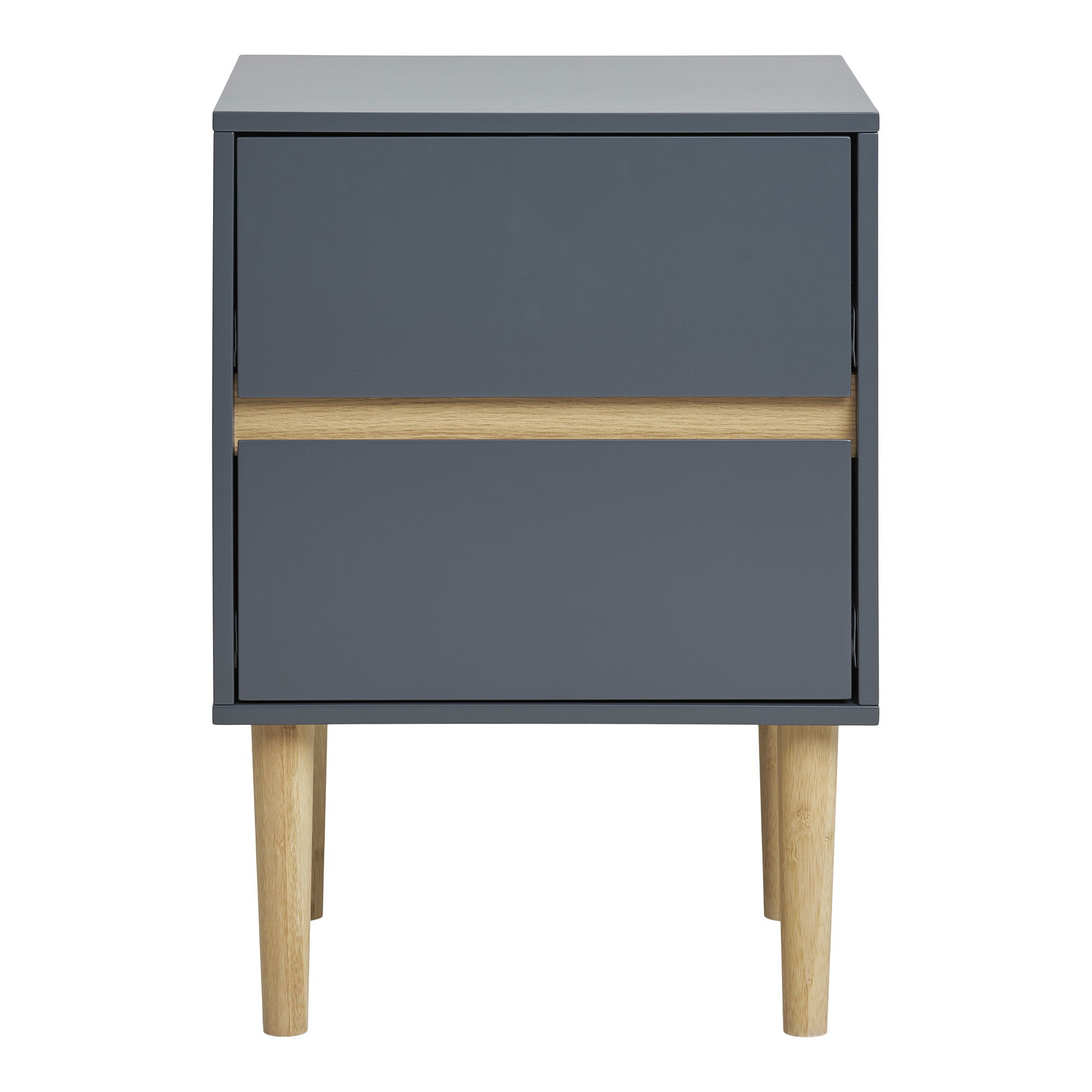 House Nordic Bisley Sidebord       Skuffer Mørkegrå Mdf Og Fyrretræ  40x35
