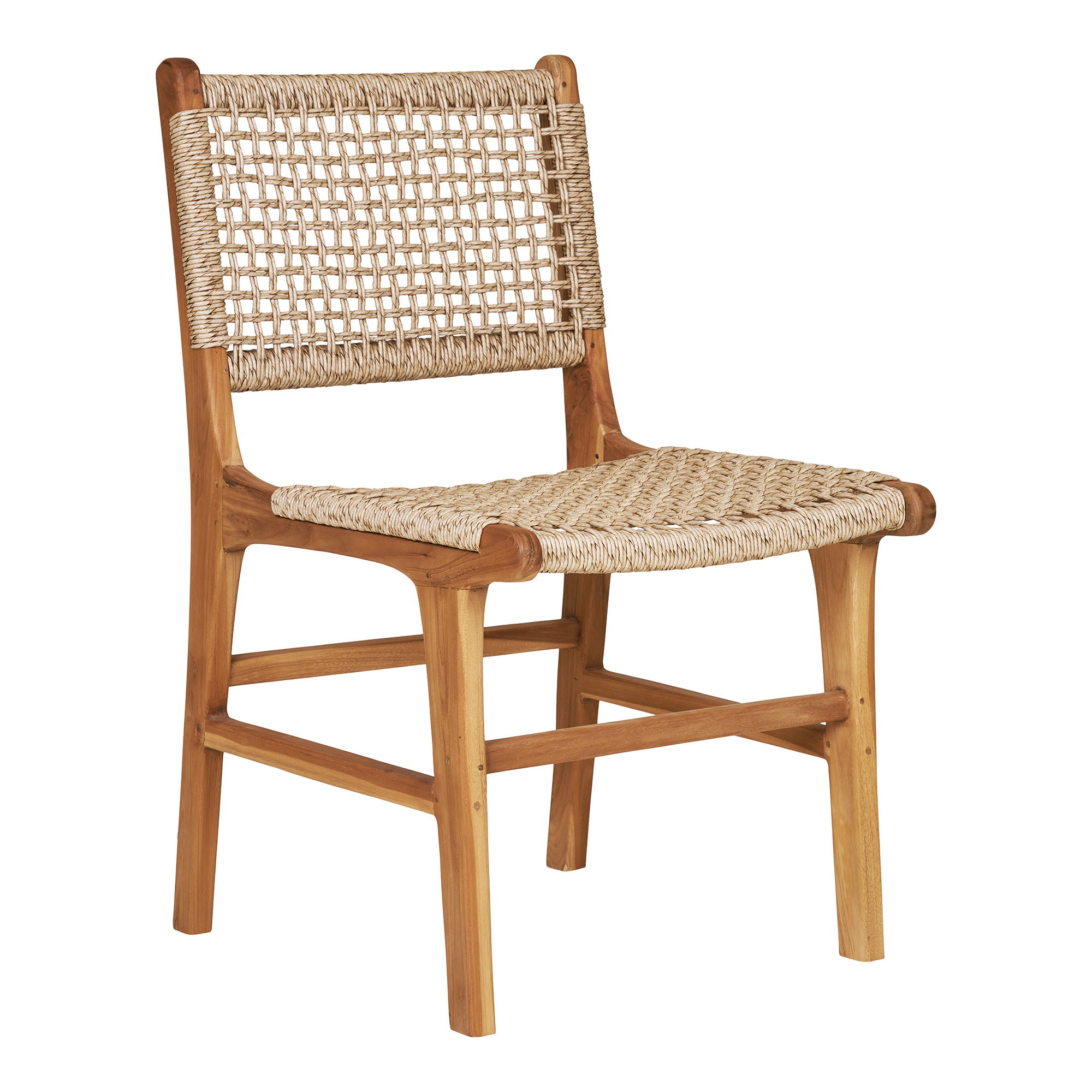 House Nordic Derby Spisebordsstol Natur Polyrattan Og Teak