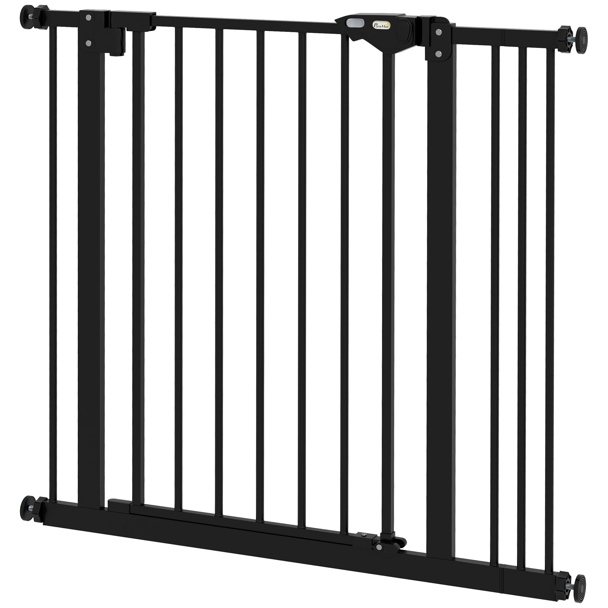 Hundegitter  Kæledyrsgitter  Metal  Plast  74-87 Cm  Sort