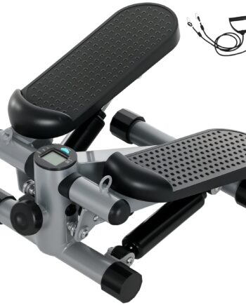 Mini Stepper Til Hjemmet Med Power Ropes  Lcd Display Up-down Swing Stepper 41   30     18   Cm Grå