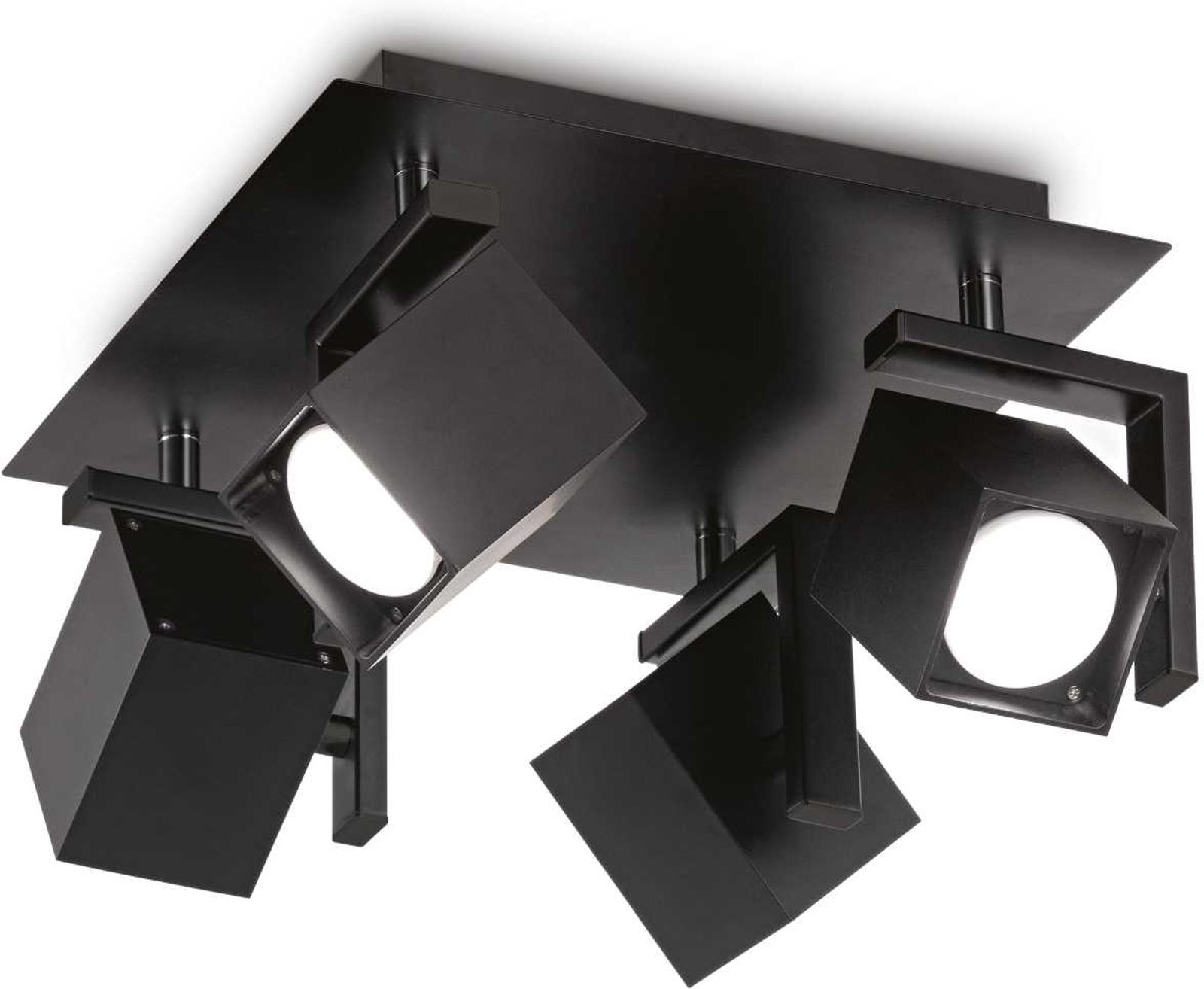 Ideal Lux Mouse Justerbar  -spot Loftslampe Sort Metal H14xb29xl29 Cm
