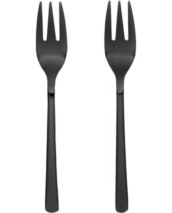 Kagegaffel Dessertgaffel Broste Copenhagen Hune Rustfrit Stål Sort H15 Cm