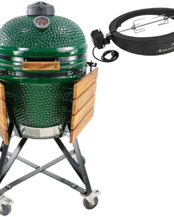 Kamado Sumo Sumo Midi   Grillmesterens Rotisseri Og Pizzaovn  Grøn
