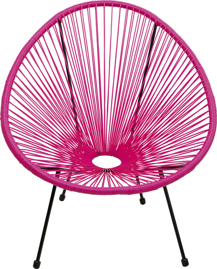 Kare Design Acapulco Pink Lænestol Havestol Pink Plast Og Stål