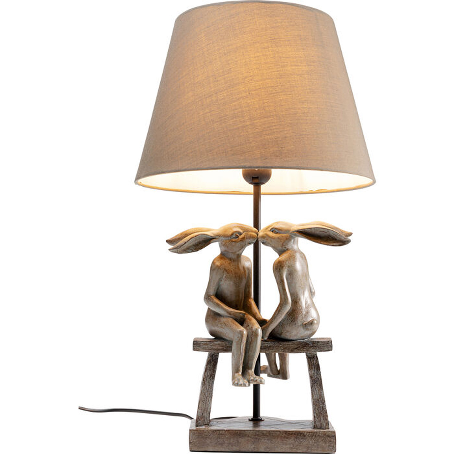 Kare Design Animal Bunny Love Bordlampe Polyresin  Pvc Og Stål
