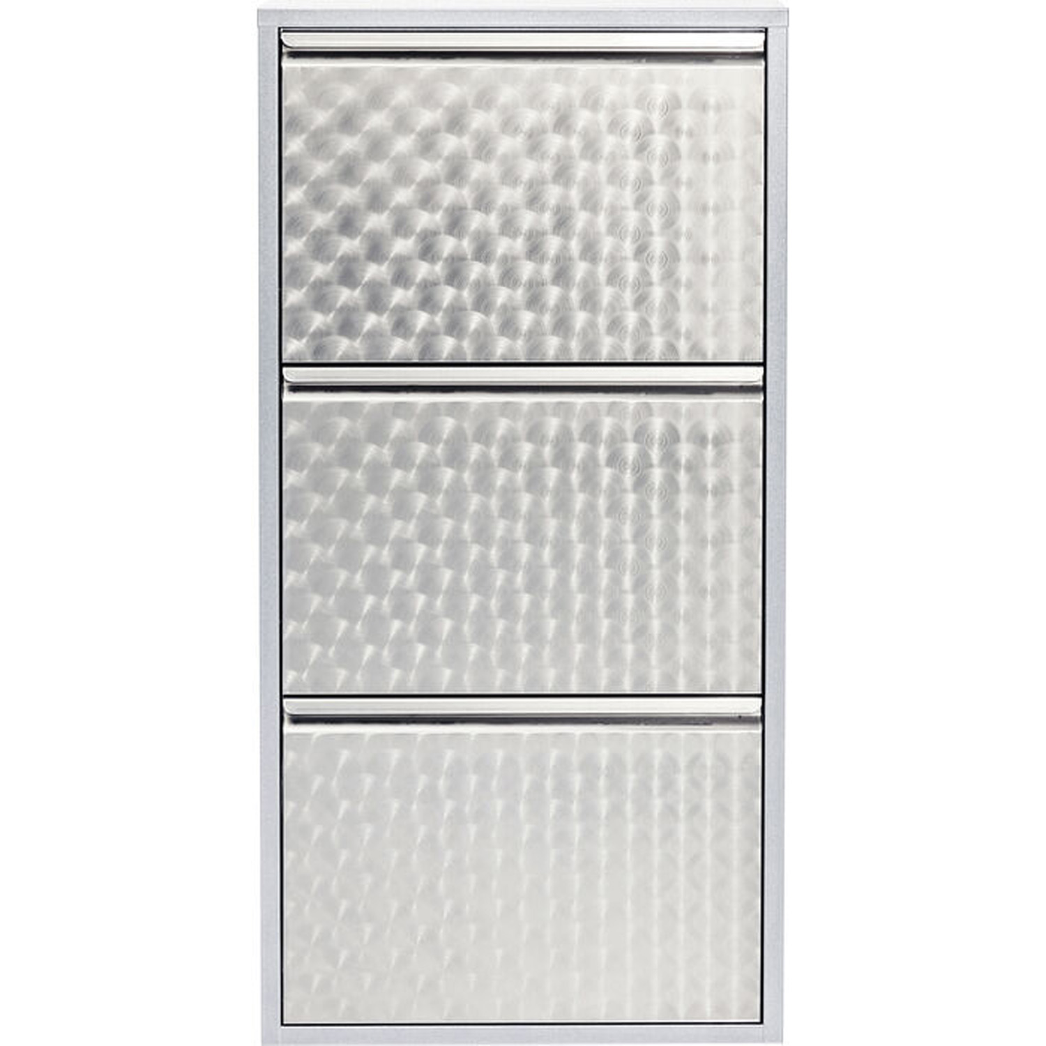 Kare Design Caruso   Silver Brushed Skoskab       Rum Sølv Stål