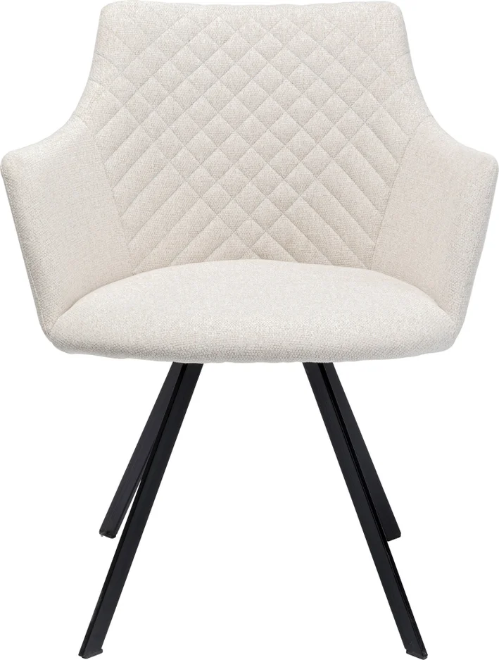 Kare Design Coco Cream Drejestol     Armlæn Creme Polyester Og Stål