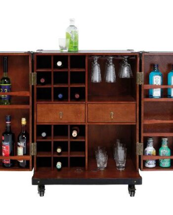 Kare Design Colonial Barskab Brunt Stof     Skuffer