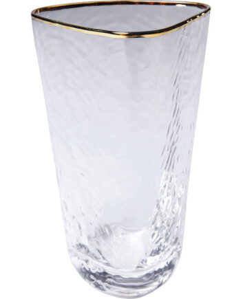 Kare Design Hommage Vandglas     Struktur Og Guldkant  Håndlavet Klar Glas   :14