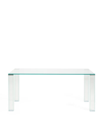 Kave Home Adularia Spisebord  Rektangulær Klar Hærdet Glas  160x90