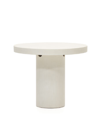 Kave Home Aiguablava Spisebord  Rund Hvid Cement  ø90