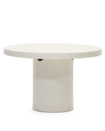 Kave Home Aiguablava Spisebord  Rund Hvid Cement  ø120