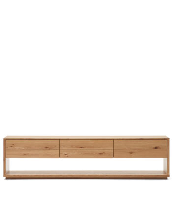 Kave Home Alguema Tv-bord       Skuffer Natur Egefinér  200x40