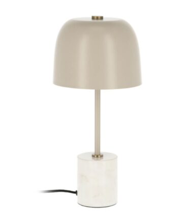 Kave Home Alish Bordlampe Beige Marmor Og Metal