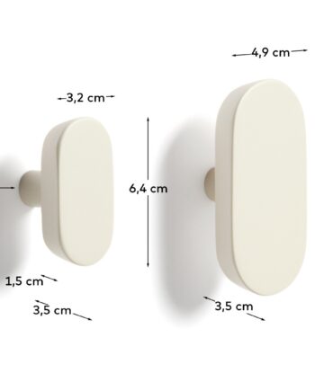 Kave Home Arely Knager Beige Bøgetræ  Sæt Med