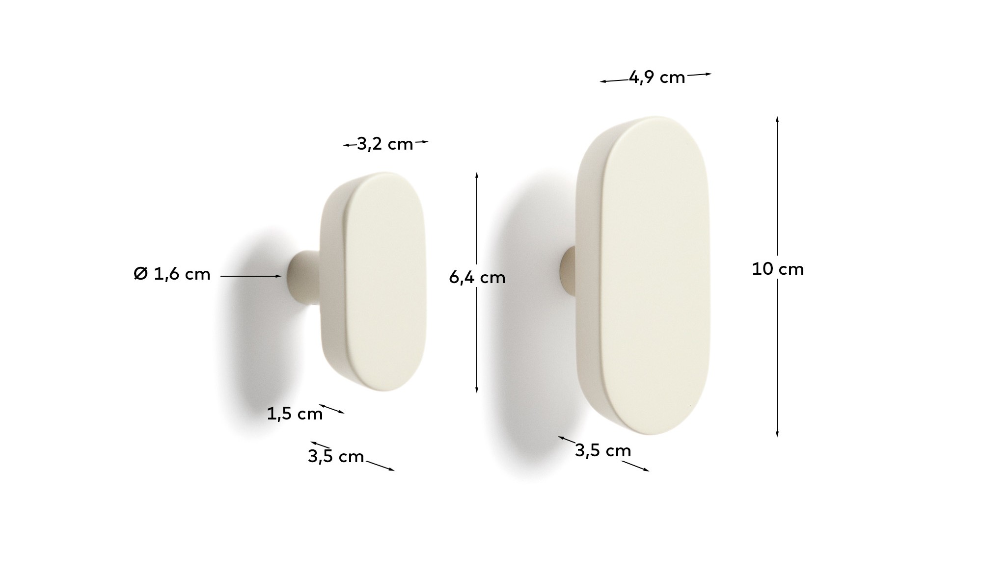 Kave Home Arely Knager Beige Bøgetræ  Sæt Med