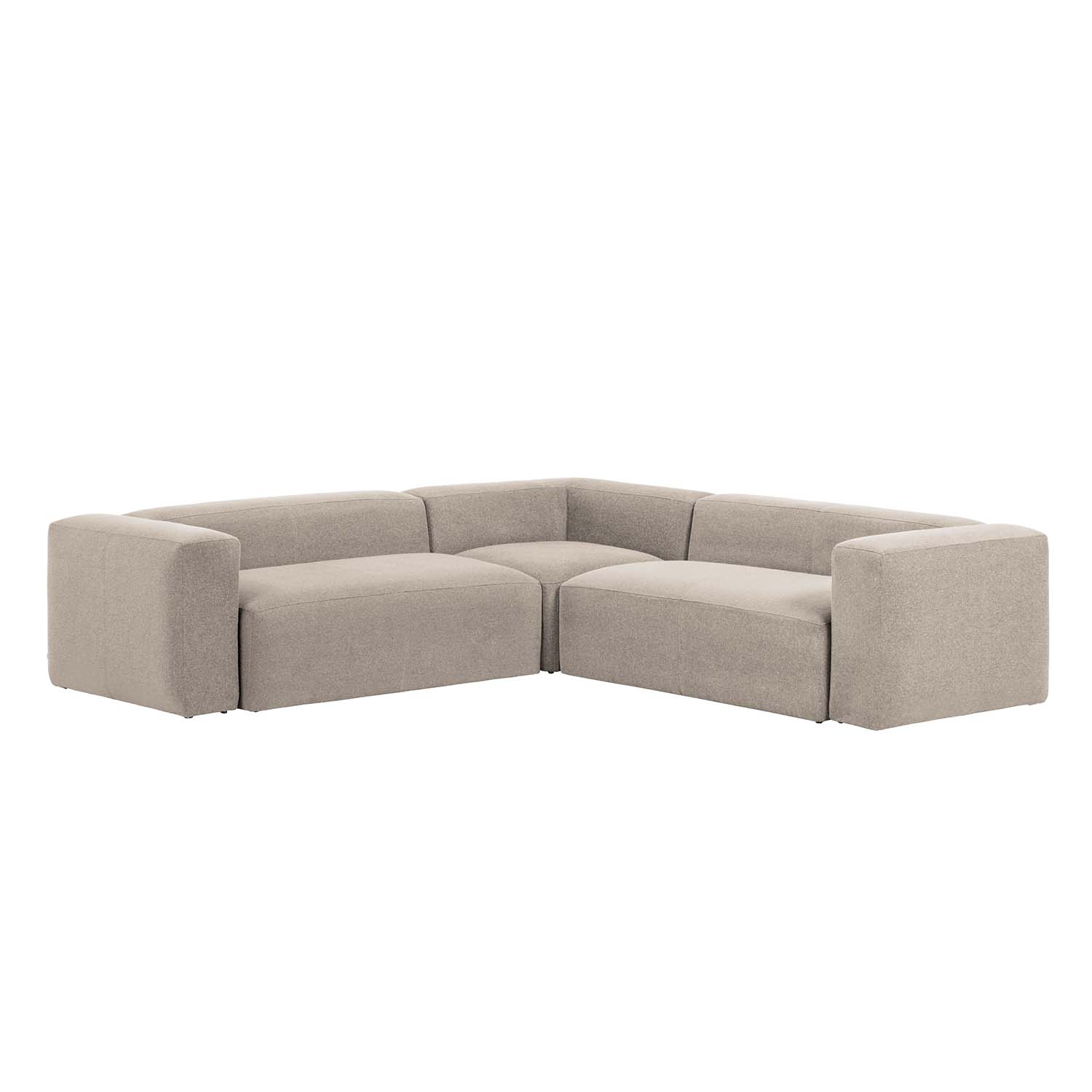 Kave Home Blok Hjørnesofa Beige Polyester