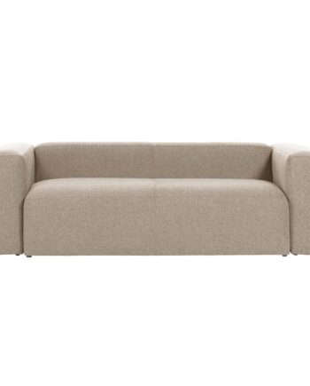 Kave Home Blok   Pers  Sofa Beige Polyester Og Stål