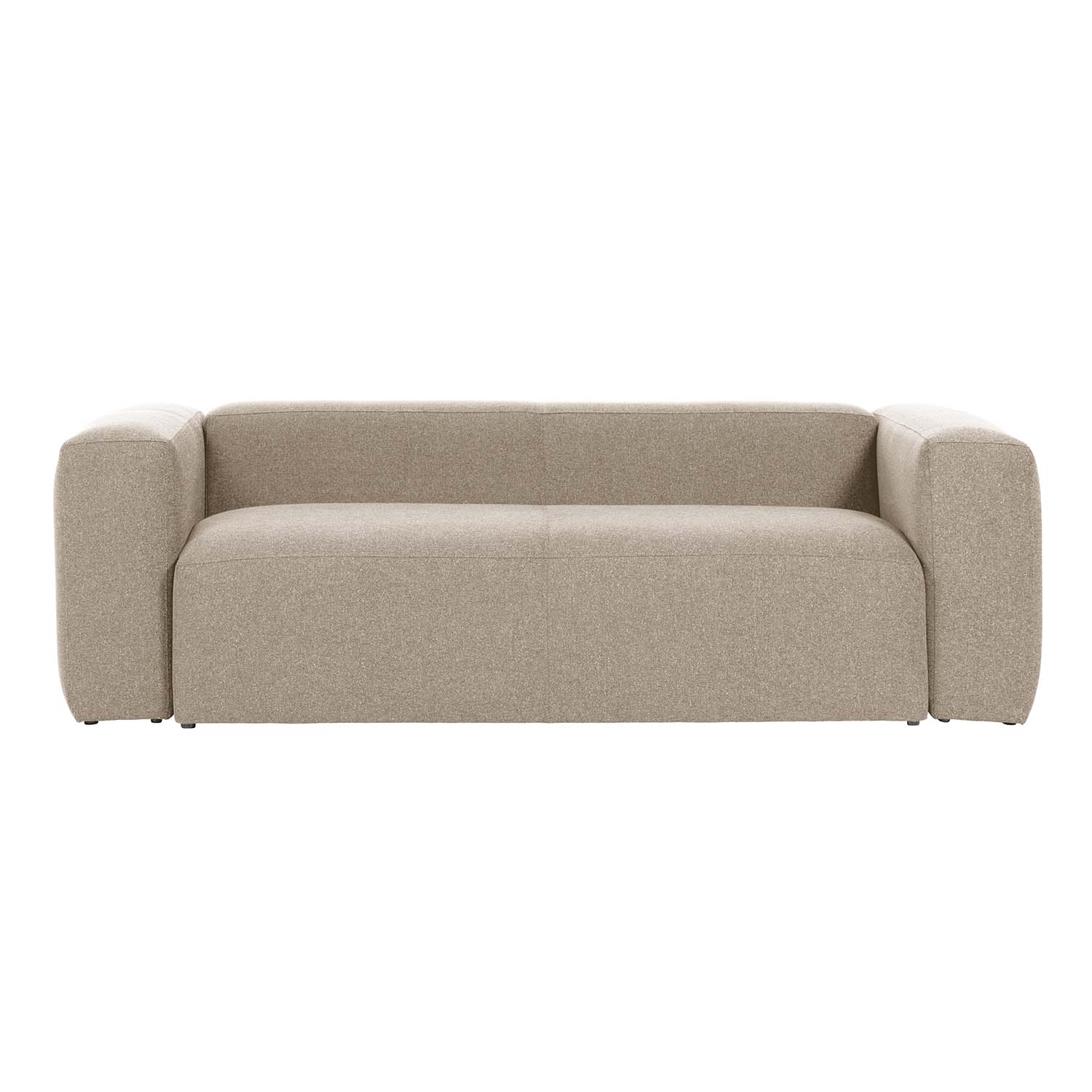 Kave Home Blok   Pers  Sofa Beige Polyester Og Stål