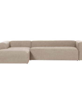 Kave Home Blok Sofa     Venstre Chaiselong Beige Polyester