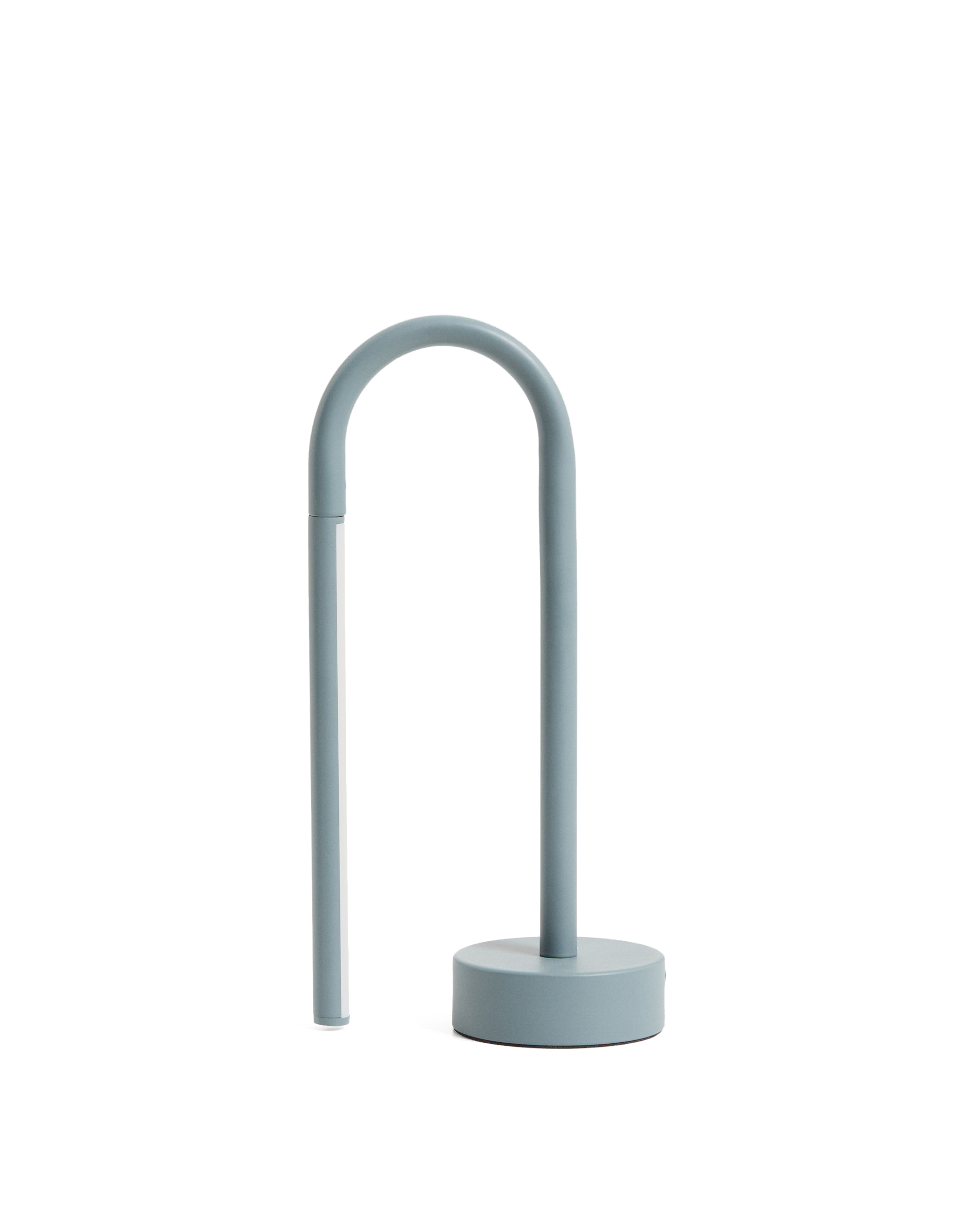 Kave Home Bow Bærbar Bordlampe  Genopladelig Blå Aluminium
