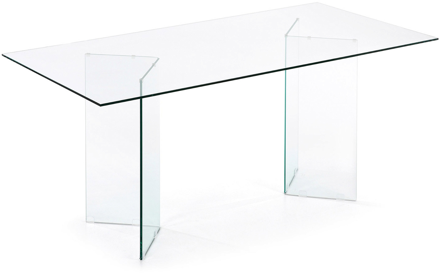 Kave Home Burano Spisebord   Hærdet Glas  Glasbord Til   Pers  180x90 Cm