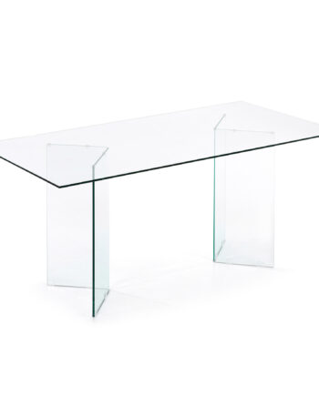 Kave Home Burano Spisebord  Rektangulær Klar Glas  200x90