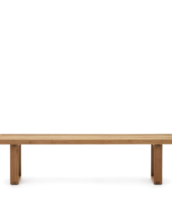 Kave Home Canadell Udendørs Bænk  Rektangulær Natur Genbrugs Teaktræ  210x35