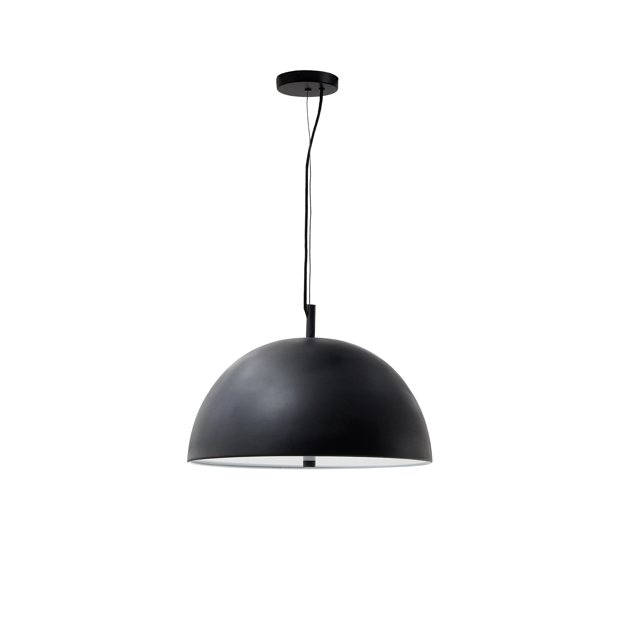 Kave Home Catlar Loftlampe Rund Sort Metal ø40