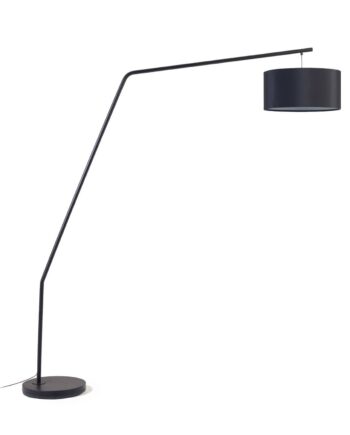 Kave Home Ciana Gulvlampe Sort Bomuld Plast Metal