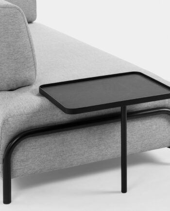 Kave Home Compo Bakke  Stor Sort Mdf Og Stål