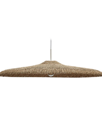 Kave Home Cruilles Loftlampeskærm  Rund Natur Polyrattan Rattan  ø100