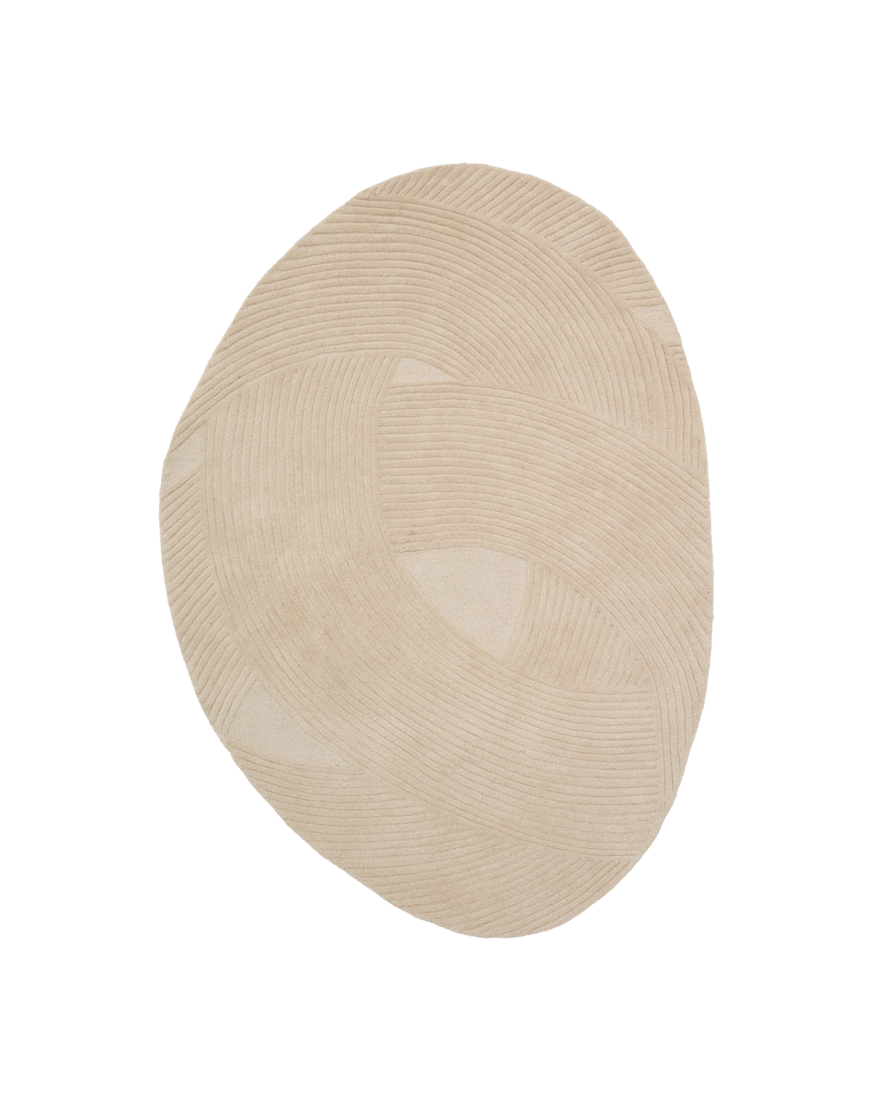 Kave Home Domm Gulvtæppe  Organisk Beige Uld  230x160