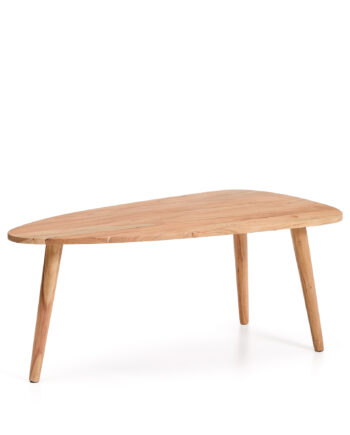 Kave Home Duvani Sofabord Akacietræ Med Bleget Finish  ø110x60