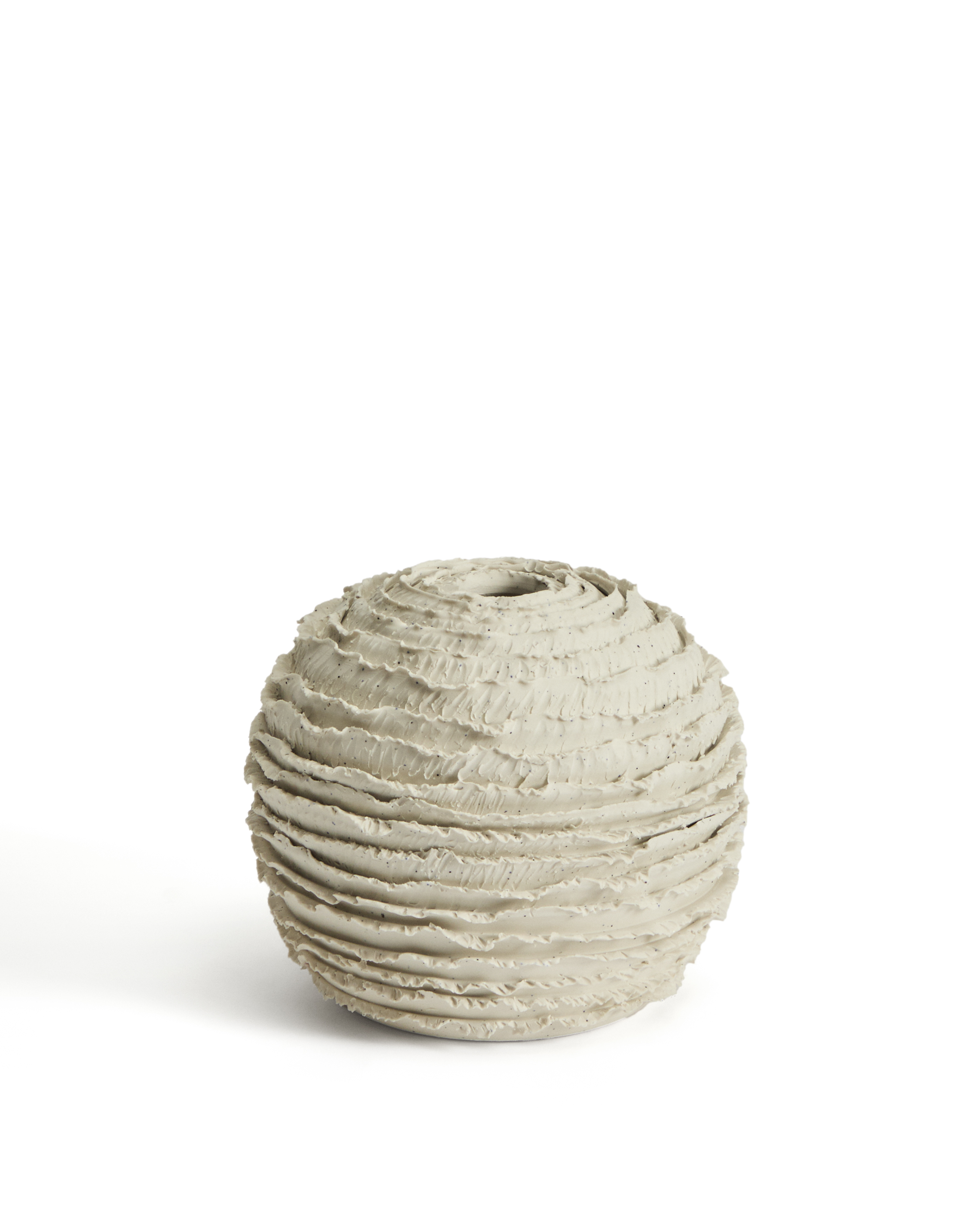Kave Home Evania Vase  Rund Beige Keramik  ø16