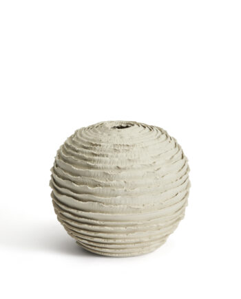 Kave Home Evania Vase  Rund Beige Keramik  ø23