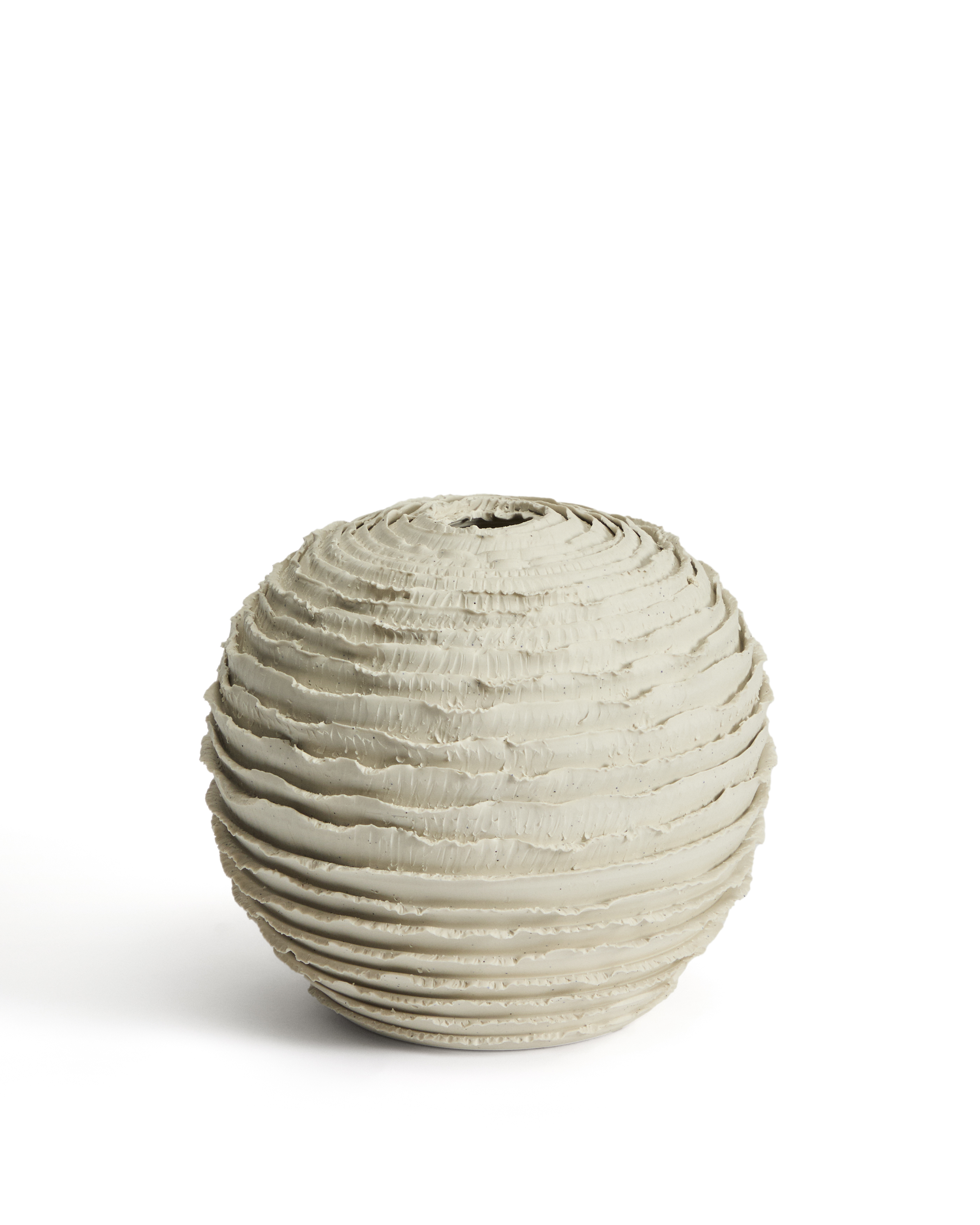 Kave Home Evania Vase  Rund Beige Keramik  ø23