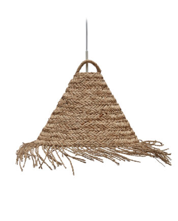 Kave Home Fonteta Loftlampeskærm  Rund Natur Polyrattan Rattan  ø40