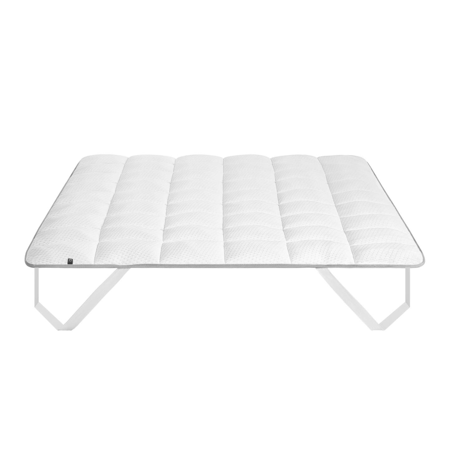 Kave Home Freya Topmadras Hvid Stof 150x190