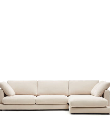 Kave Home Gala   Pers  Sofa     Højre Chaiselong Beige Stof  300cm