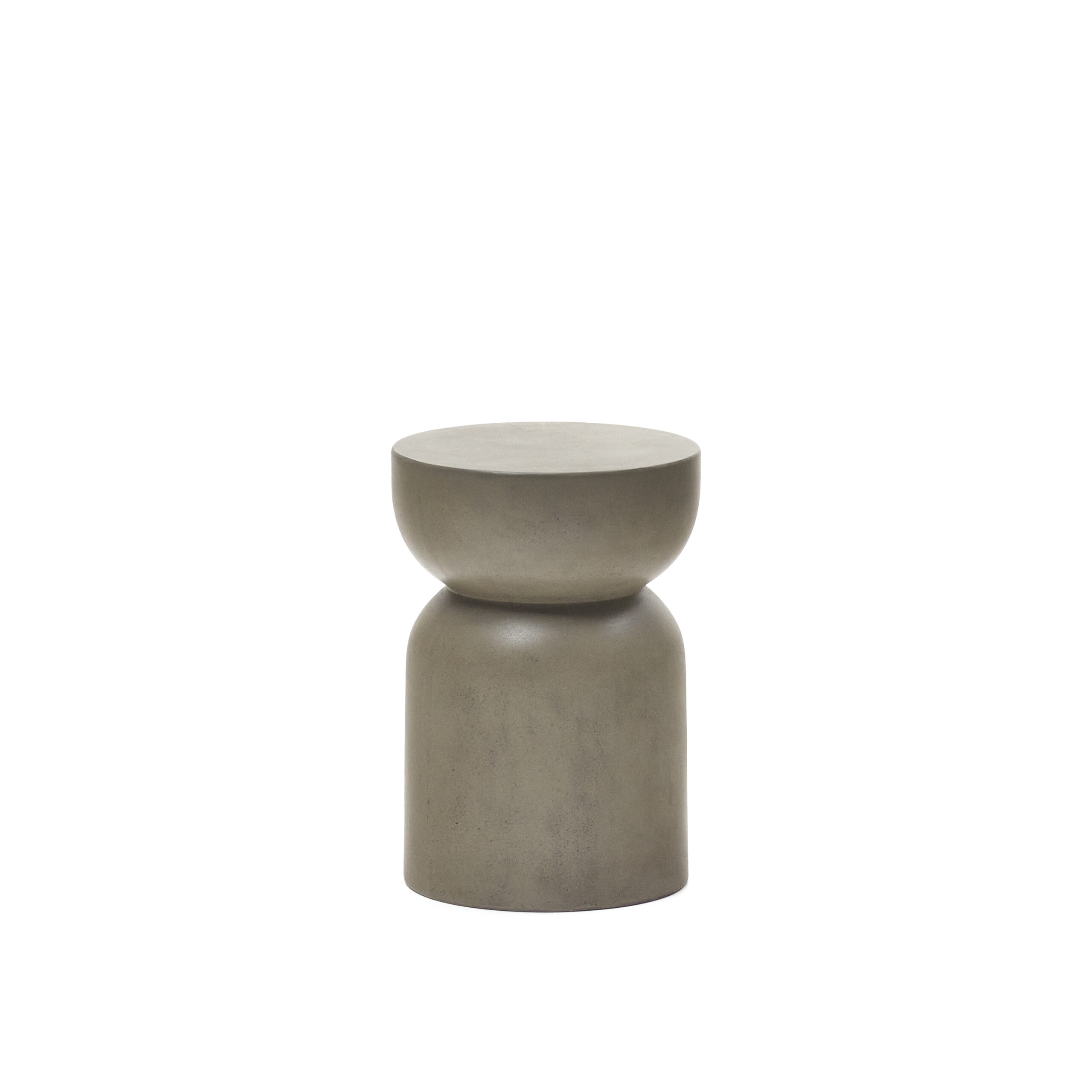 Kave Home Garbet Sidebord Til Inde Og Ude Rund Grå Fibercement ø32