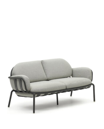 Kave Home Joncols   Pers  Havesofa     Grå Hynder Grå Aluminium