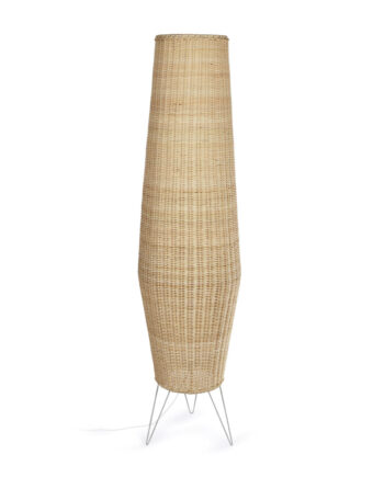 Kave Home Kamaria Bordlampe Natur Rattan Og Metal