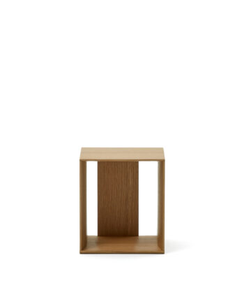 Kave Home Litto Lille Hylde Modul  Rektangulær Brun Egefinér  34x38