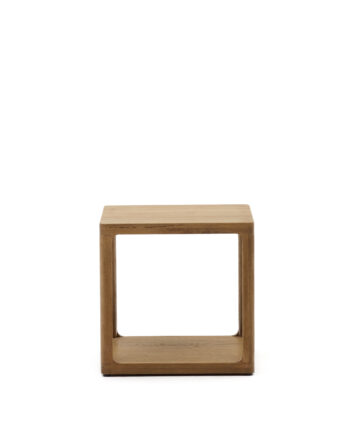 Kave Home Maymai Sidebord  Kvadratisk Natur Egetræ  50x50