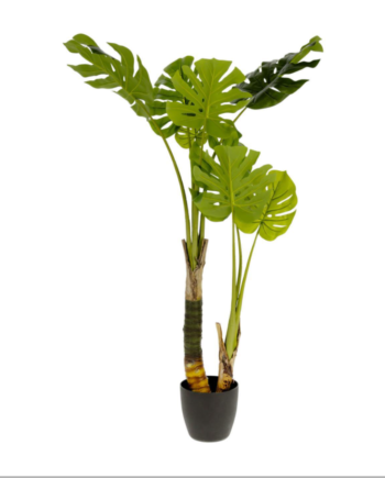 Kave Home Monstrea Kunstig Plante 130 Cm Høj  Pe  Cement Og Skum