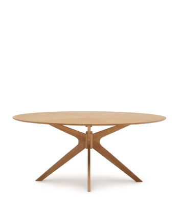 Kave Home Naanim Spisebord  Oval Natur Egetræsfiner Og Natur Gummitræ  180x110