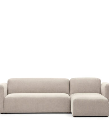 Kave Home Neom   Pers  Modulsofa     Højre Venstre Chaiselong Beige Stof  263cm